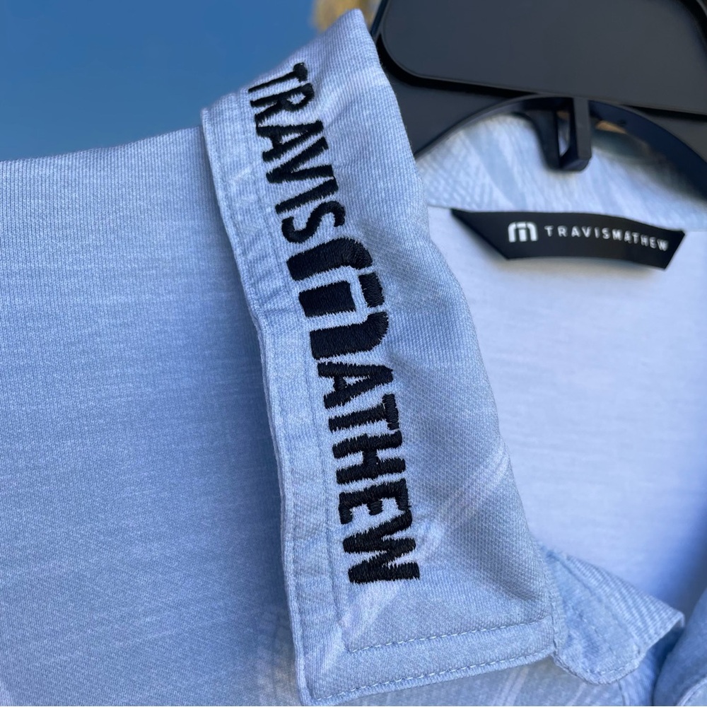 Travis Mathew Light Blue Patterned Olde Eight Gol… - image 4